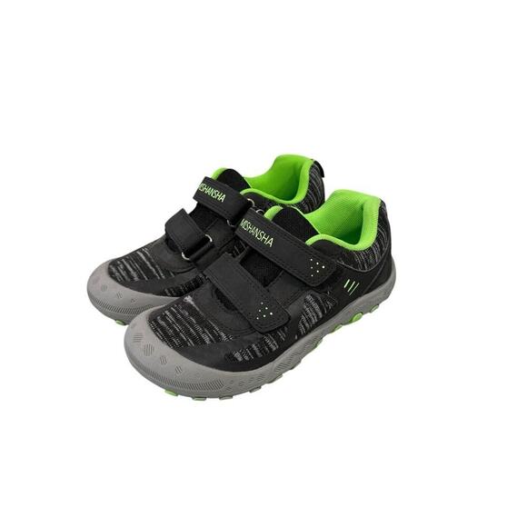 Mishansha Kids Boys Gray Hook & Loop Trail Hiking Sneaker Shoes Sz 32 Or 1 - Picture 1 of 7
